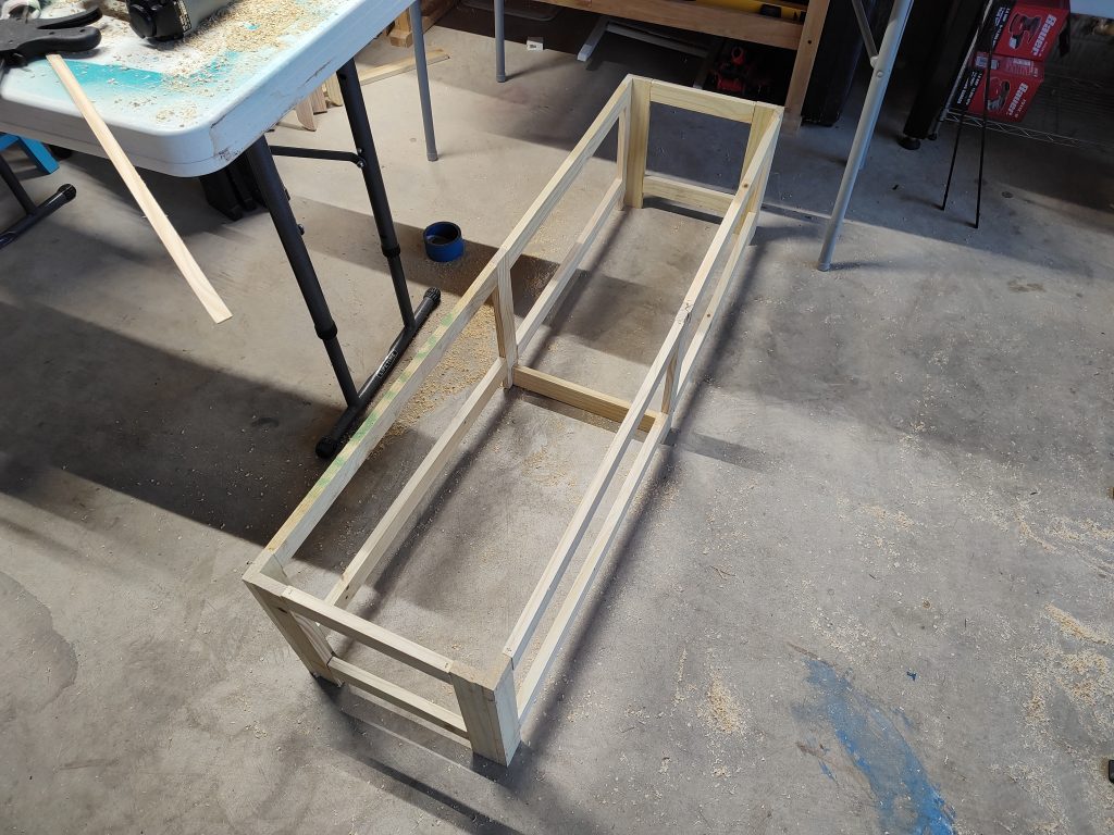 54 inch planter frame prototype.