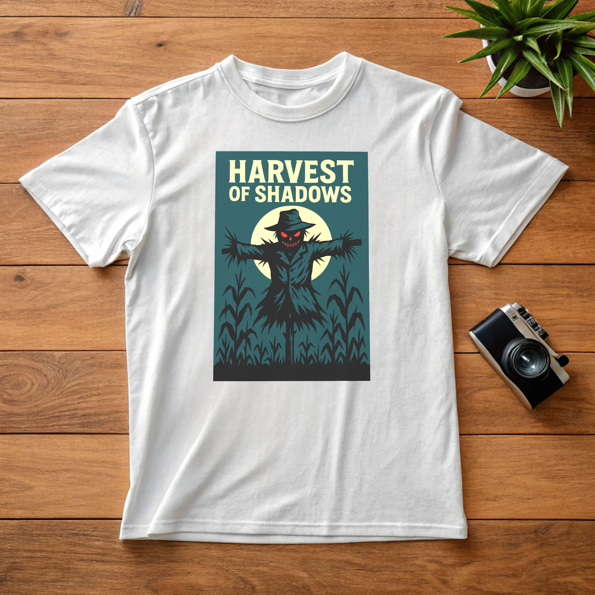 Harvest Of Shadows Halloween 021 White Shirt Layflat
