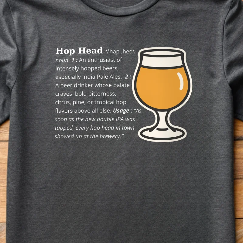 Hop Head Definition Beer 004 Charcoal Layflat Closeup
