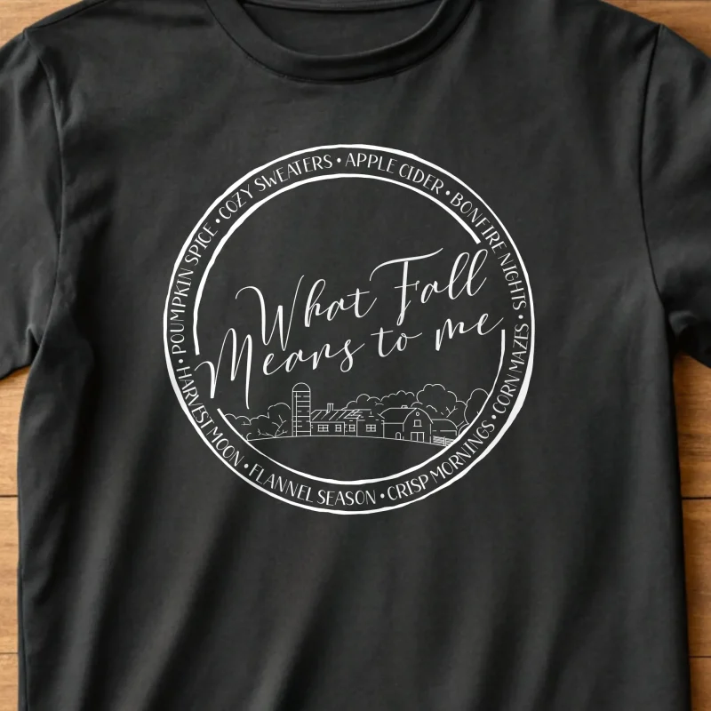 What Fall Means To Me Fall 006 Black Shirt Layflat Closeup