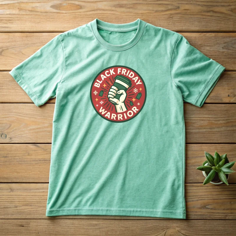 Black Friday Warrior Xmas 010 Seafoam Shirt Layflat