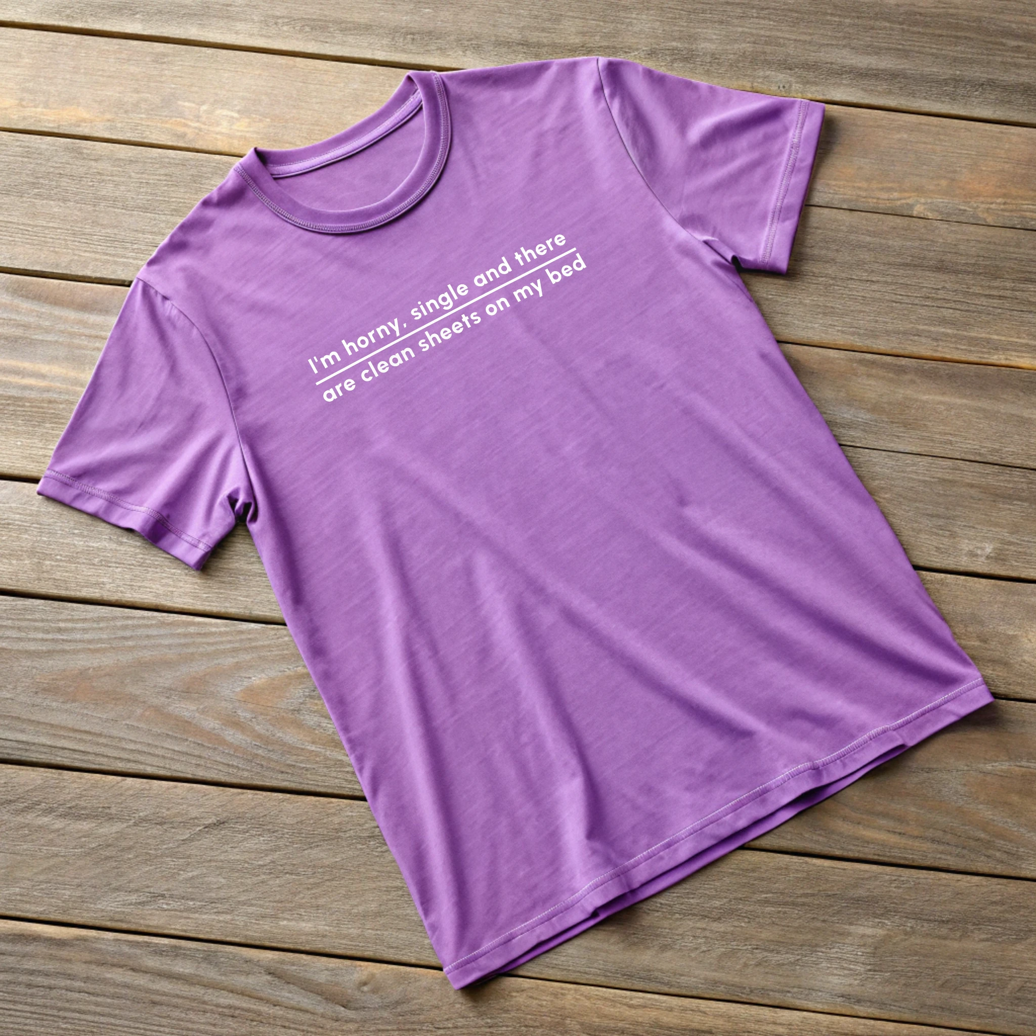 Im Horny Single Fun 020 Neon Violet Shirt Layflat