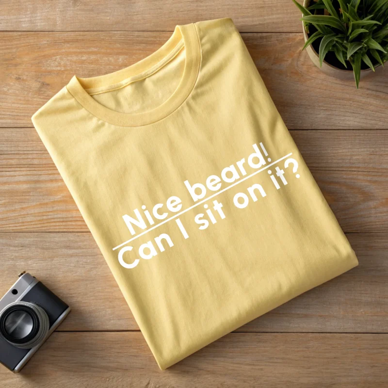 Nice Beard Fun 022 Butter Shirt Half Folded