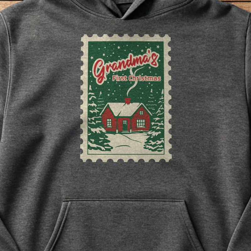 Grandmas Fist Chistmas Xmas 012 Hoodie Charcoal Laflat Closeup
