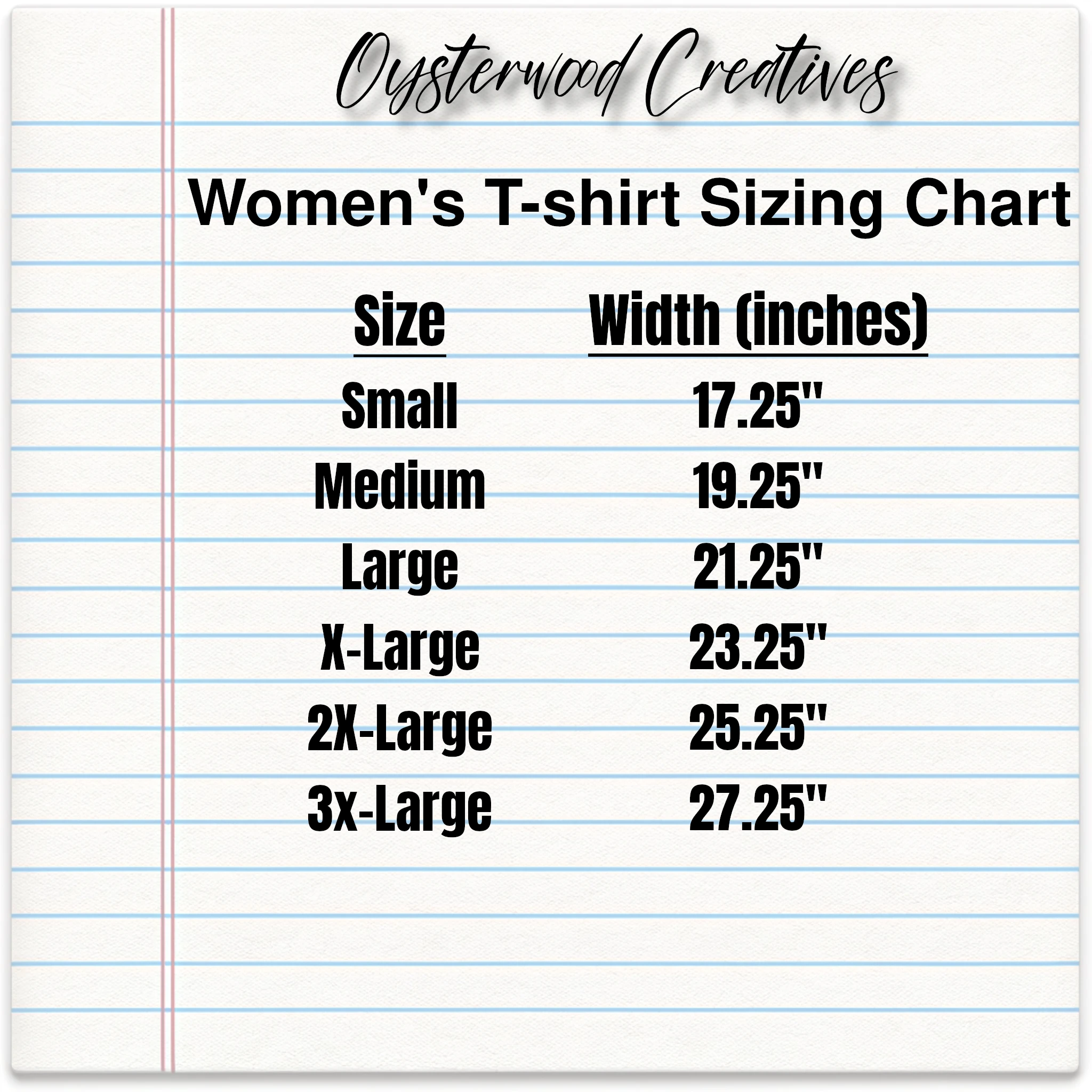 Gildan G500L Sizing Chart
