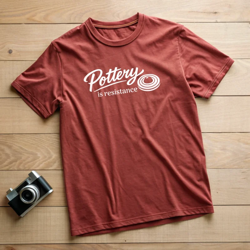 Pottery Is Resistence Pottery 001 Brick Shirt Layflat