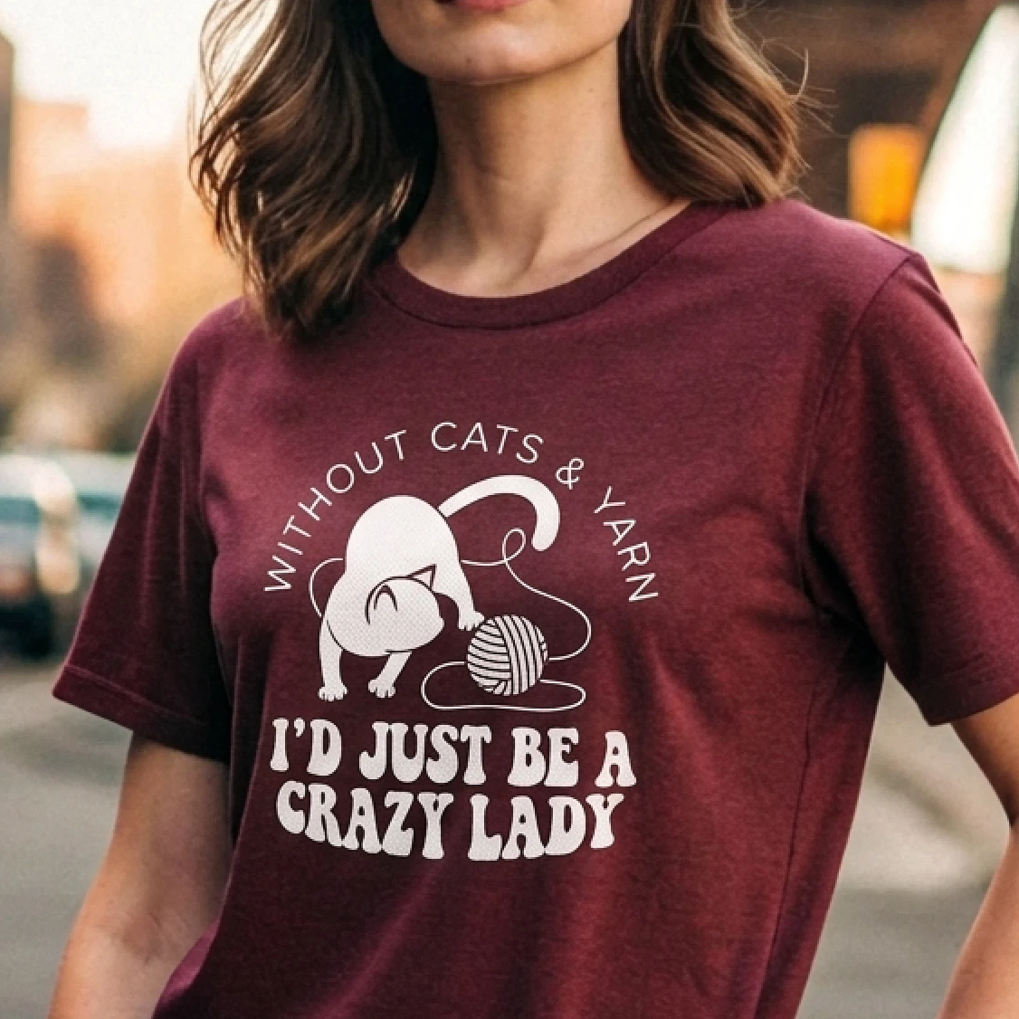 Oysterwood Without Cats Yarn Id Just Be A Crazy Lady Wine Model Detail